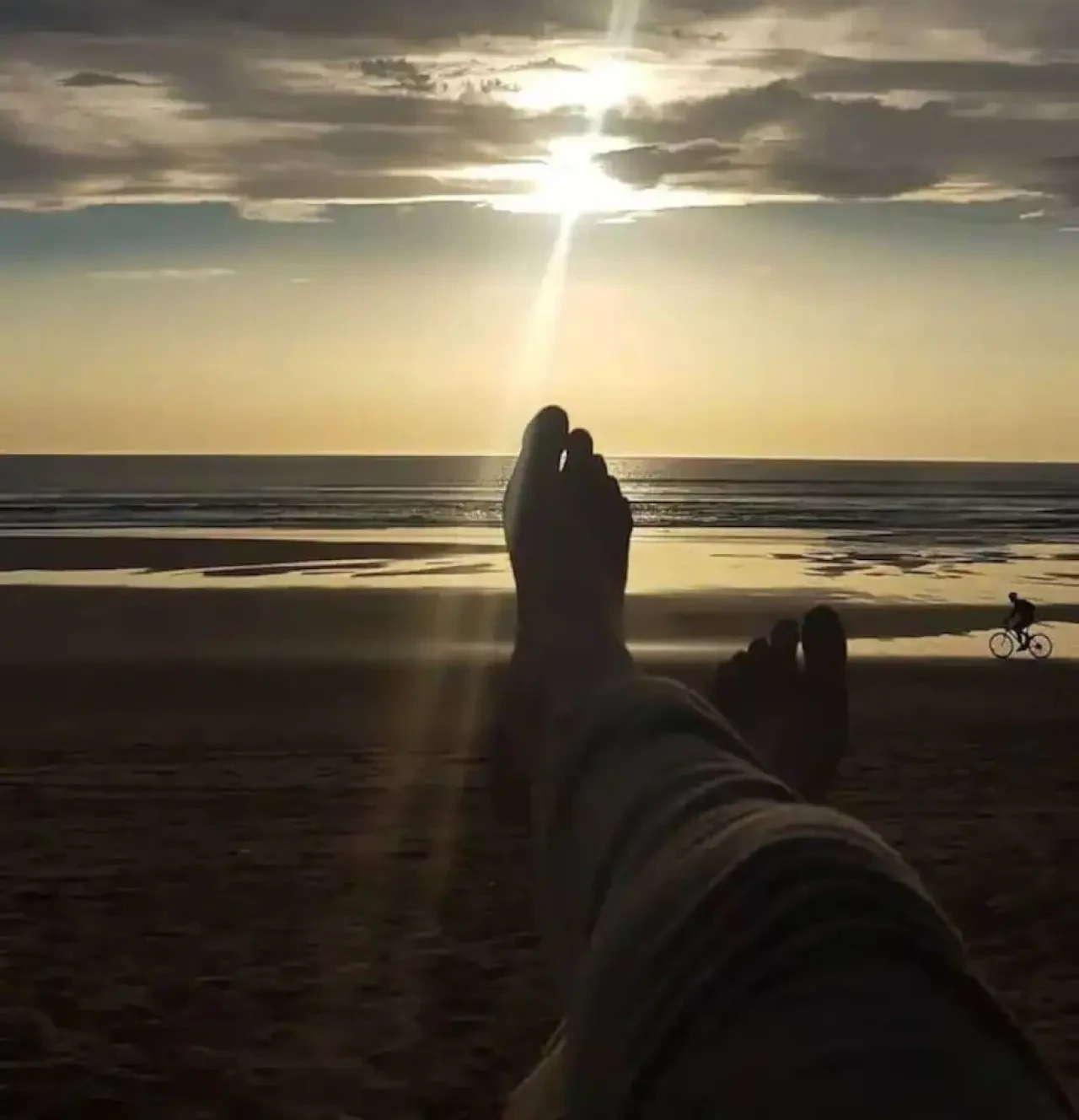 Ocean Blue — sunset silhouettes on the beach