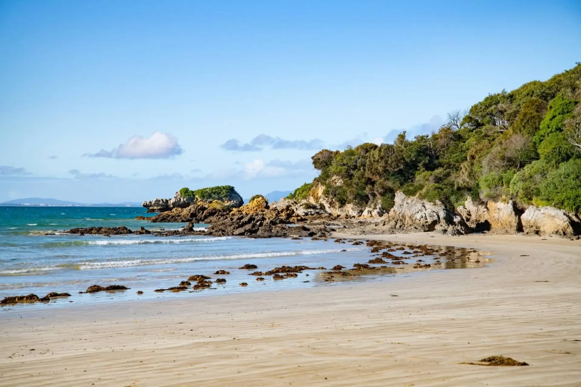 Walkerville beach rocky coastline
